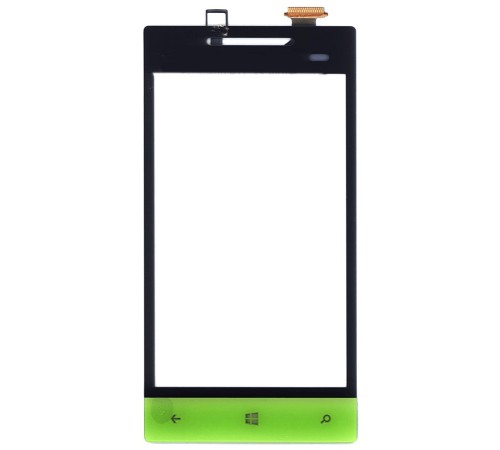 Сенсорное стекло (тачскрин) HTC Windows Phone 8S (A620e) черное с зеленым