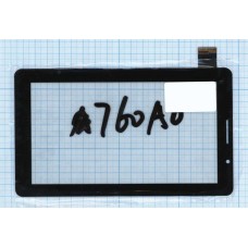 Сенсорное стекло (тачскрин) FPC-0760A0-V01 черное