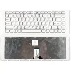 Клавиатура для ноутбука Sony Vaio VPC-EG (RU) белая, белая рамка [10140]