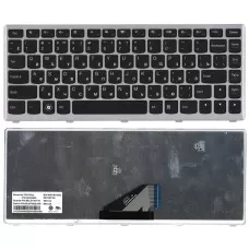 Клавиатура Lenovo IdeaPad U310 (RU) черная, с серебристой рамкой [10106]