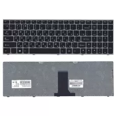 Клавиатура для ноутбука LENOVO B5400 M5400, черная, серая рамка, RU [10148]