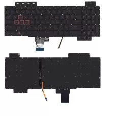 Клавиатура для ноутбука Asus Gaming FX504, FX504GD, FX504GE, FX505, FX505DY, FX505DD черная с красной подсветкой [10428]