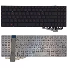 Клавиатура для ноутбука Asus FX570, X570Z, FX570ZD, FX570U, FX570UD, FX570D, FX570DD черная с подсветкой [11613]