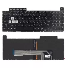 Клавиатура для ноутбука Asus Gaming FX506, FX506U, FX706, FA706 черная с RGB подсветкой [12447]