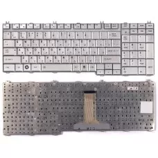 Клавиатура для ноутбука Toshiba Satellite P200, P300, A500, P500, L350,  l500 (RU) серебристая [10096]