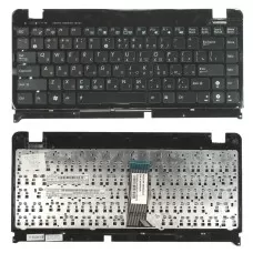Клавиатура (топ-панель) для ноутбука Asus EEE PC 1215 черная (RU) рамка черная [10136]
