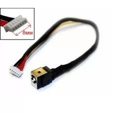 Разъем питания для ноутбука LENOVO B560, V560, 50.4JW07.001, с кабелем, коннектор 8мм [20508]